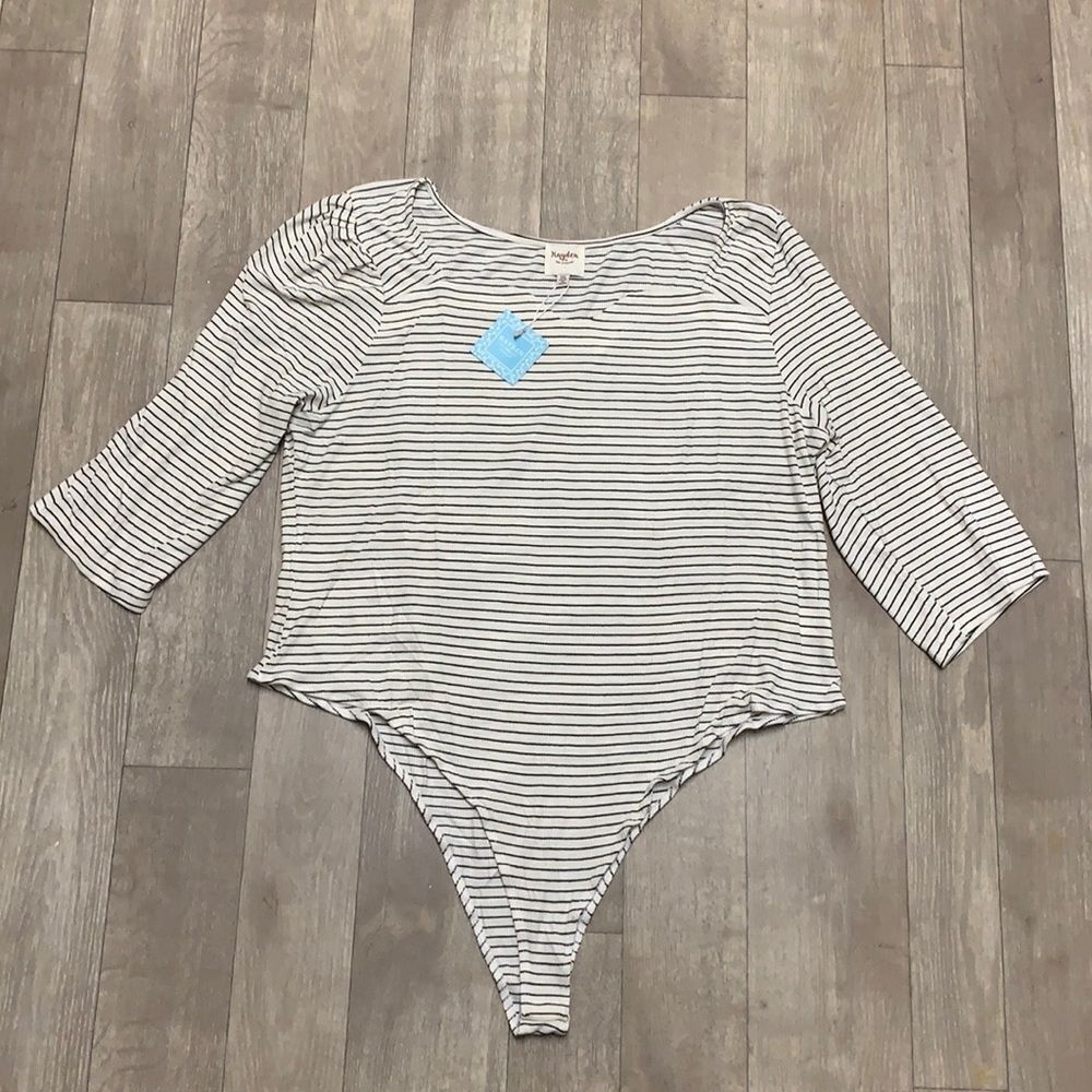 NWT Hayden Los Angeles Striped Bodysuit
